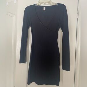 american apparel black long sleeve dress Amaia | Black Bardot Long-Sleeve Maxi Dress main image 1